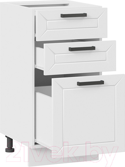Изображение товара Шкаф-стол кухонный ТриЯ Лорас 1Н4Я3 (белый/холст белый)