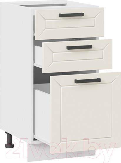 Изображение товара Шкаф-стол кухонный ТриЯ Лорас 1Н4Я3 (белый/холст брюле)