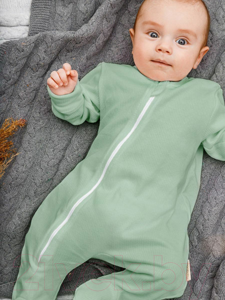 Изображение товара Комбинезон для малышей Amarobaby Fashion / AB-OD21-FS3/13-74 (зеленый, р. 74)