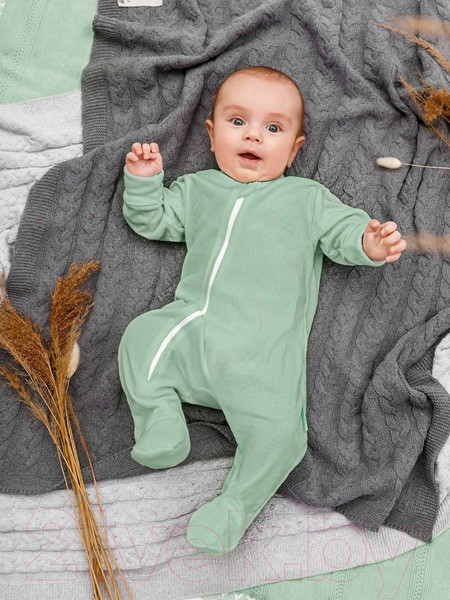 Изображение товара Комбинезон для малышей Amarobaby Fashion / AB-OD21-FS3/13-74 (зеленый, р. 74)