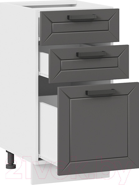 Изображение товара Шкаф-стол кухонный ТриЯ Лорас 1Н4Я3 (белый/холст вулкан)