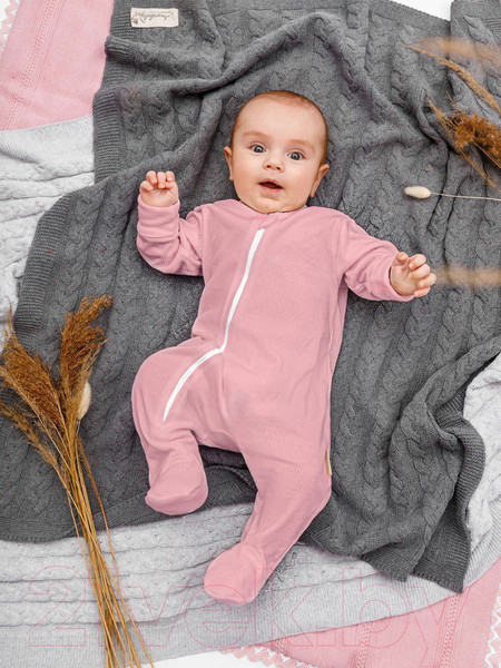 Изображение товара Комбинезон для малышей Amarobaby Fashion / AB-OD21-FS3/06-62 (розовый, р. 62)