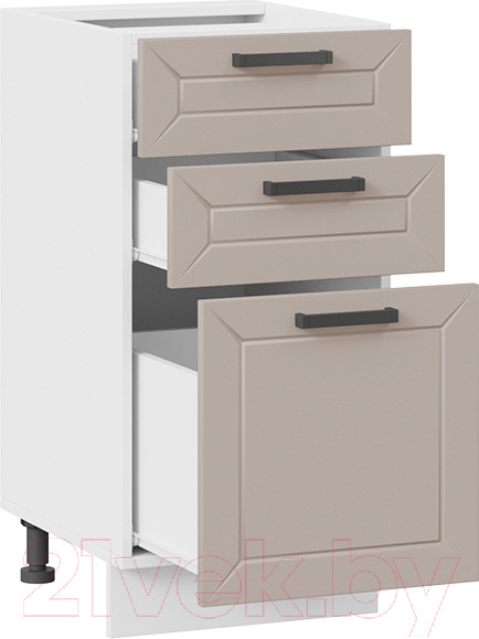 Изображение товара Шкаф-стол кухонный ТриЯ Лорас 1Н4Я3 (белый/холст латте)