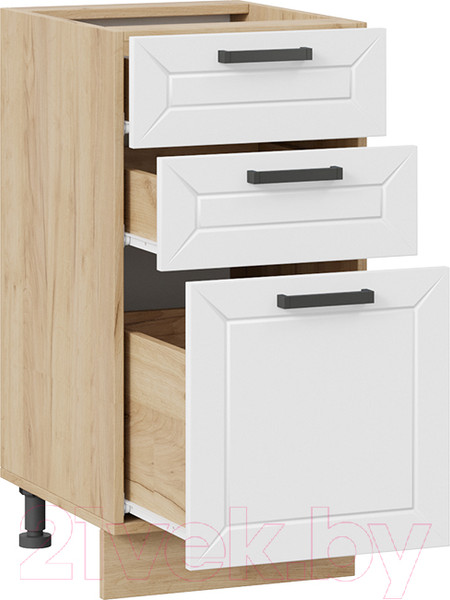 Изображение товара Шкаф-стол кухонный ТриЯ Лорас 1Н4Я3 (дуб крафт золотой/холст белый)