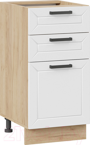 Изображение товара Шкаф-стол кухонный ТриЯ Лорас 1Н4Я3 (дуб крафт золотой/холст белый)