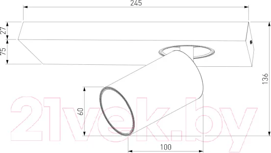 Изображение товара Спот Евросвет 20139/1 LED (черный)
