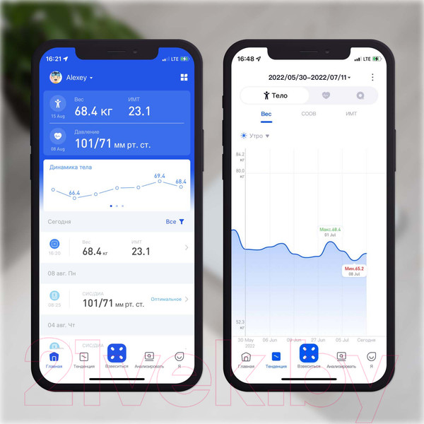 Изображение товара Напольные весы электронные Picooc Basic (белый)