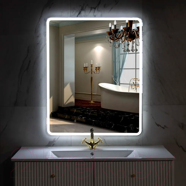 Изображение товара Зеркало Пекам Marta 1 60x100 / marta1-60x100d (с подсветкой и сенсором на взмах руки)