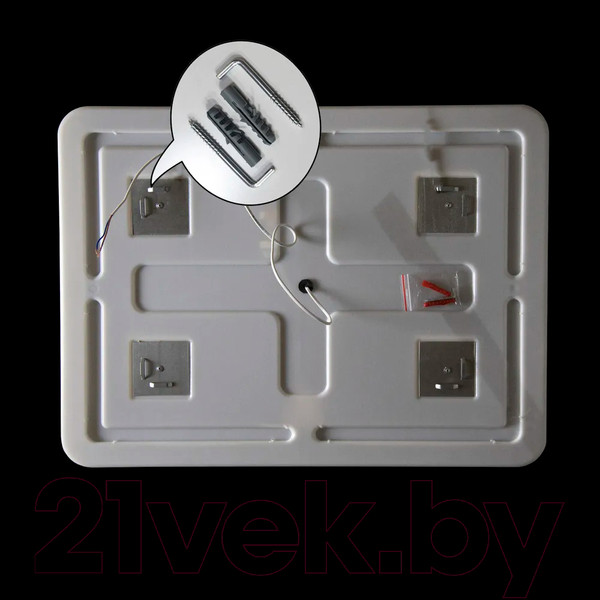 Изображение товара Зеркало Пекам Marta 1 60x100 / marta1-60x100dpcl (с подсветкой, сенсором на взмах руки, подогревом и часами)