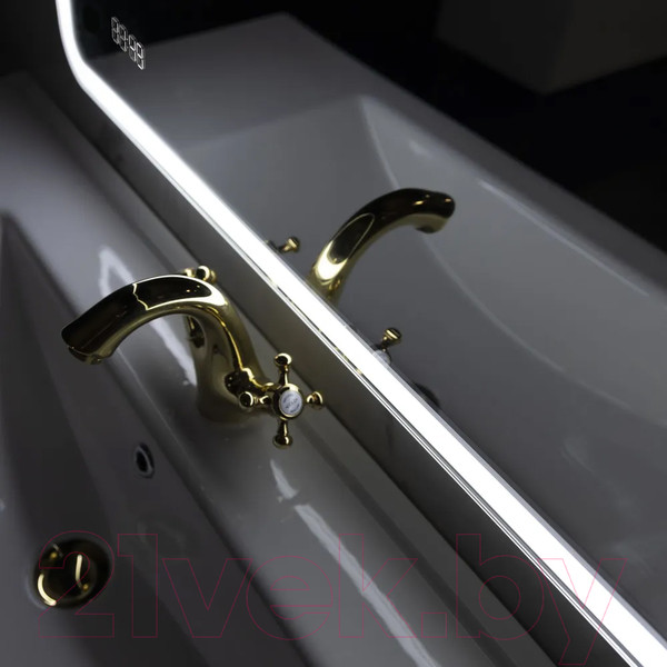 Изображение товара Зеркало Пекам Marta 1 80x80 / marta1-80x80dcl (с подсветкой, сенсором на взмах руки и часами)