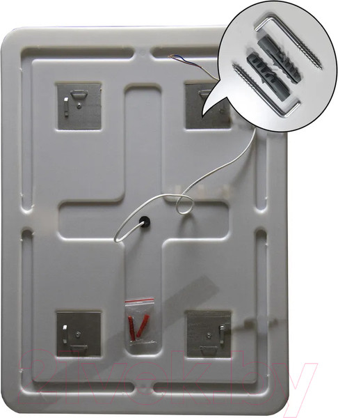 Изображение товара Зеркало Пекам Marta 1 100x80 / marta1-100x80dcl (с подсветкой, сенсором на взмах руки и часами)