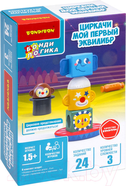 Изображение товара Развивающий игровой набор Bondibon Циркачи. Мой первый эквилибр / ВВ5676
