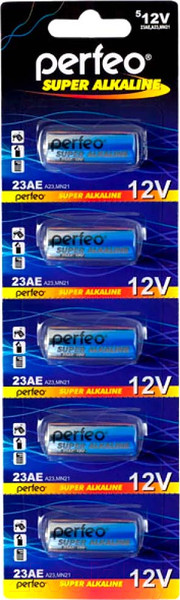 Изображение товара Комплект батареек Perfeo A23-BP5 Super Alkaline / PF 23AE/5BL