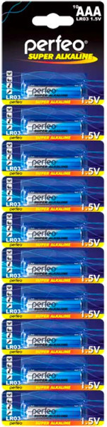 Изображение товара Комплект батареек Perfeo Super Alkaline / PF LR03/10BL