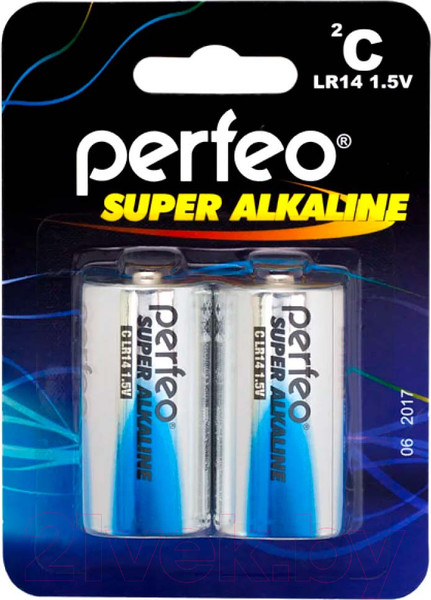 Изображение товара Комплект батареек Perfeo Super Alkaline / PF LR14/2BL