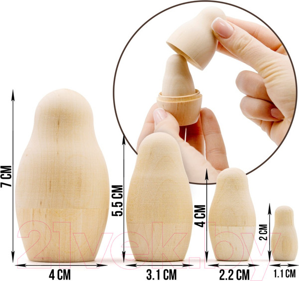 Изображение товара Набор заготовок для творчества Брестская Фабрика Сувениров Для раскрашивания / Blank3_x20