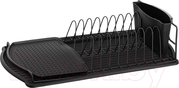 Изображение товара Сушилка для посуды El Casa 240213 (черный с поддоном)