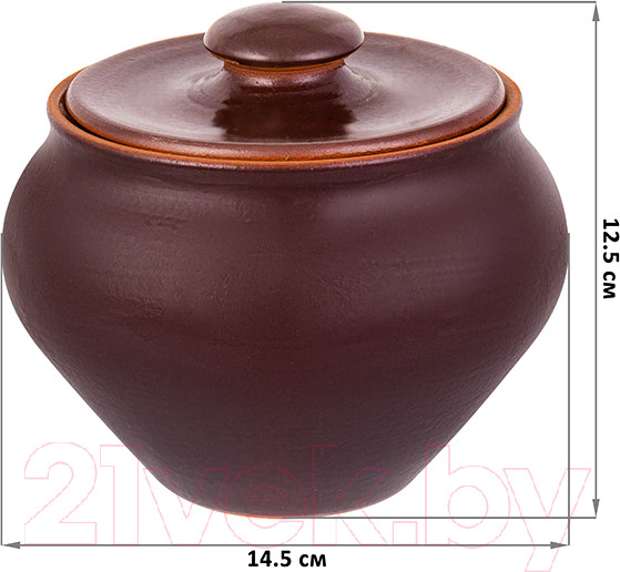 Изображение товара Набор горшочков для запекания Elan Gallery TerraCotta / 570151 (шоколад)