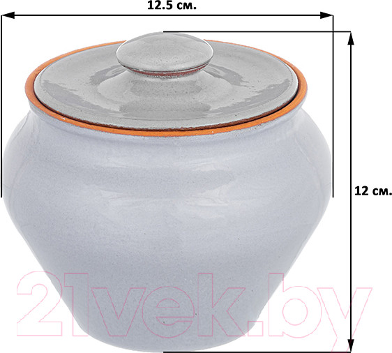 Изображение товара Набор горшочков для запекания Elan Gallery TerraCotta / 570103 (серый)