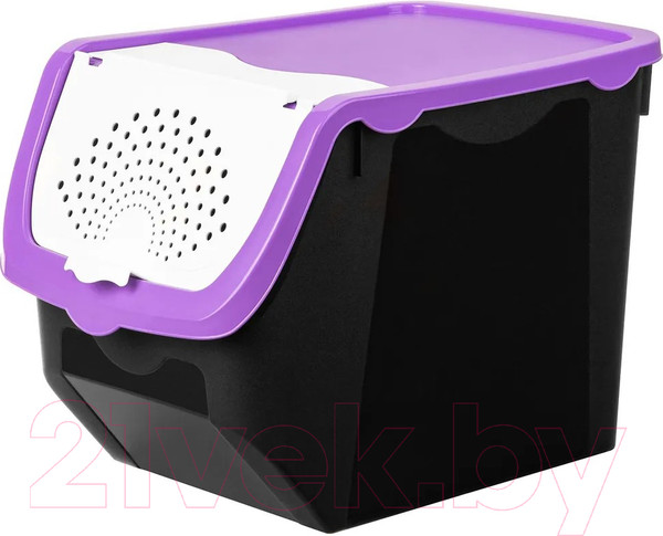 Изображение товара Емкость для хранения El Casa 640136 (черный/фиолетовый)