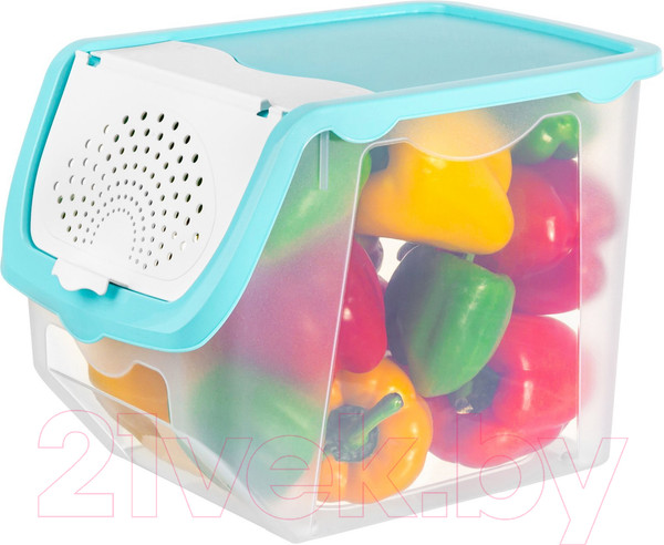 Изображение товара Емкость для хранения El Casa 640137 (прозрачный/бирюзовый)