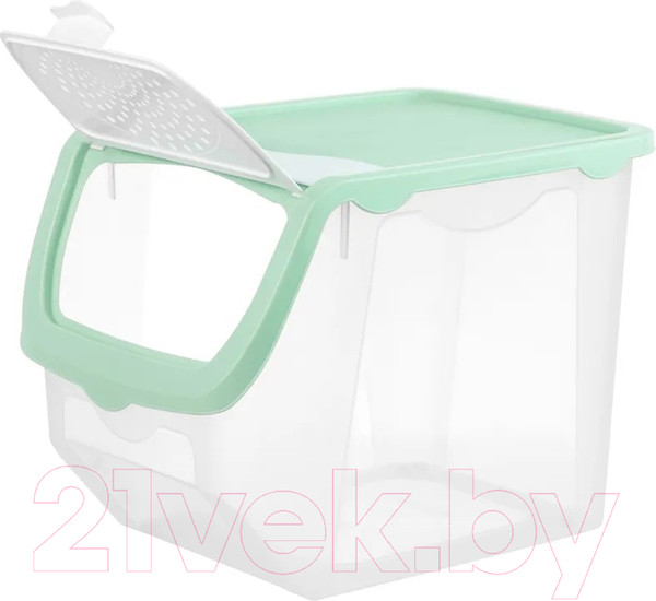 Изображение товара Емкость для хранения El Casa 640185 (прозрачный/фисташковый)