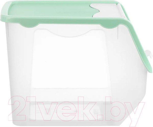 Изображение товара Емкость для хранения El Casa 640185 (прозрачный/фисташковый)