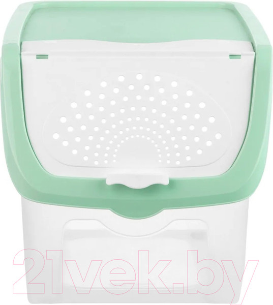 Изображение товара Емкость для хранения El Casa 640185 (прозрачный/фисташковый)