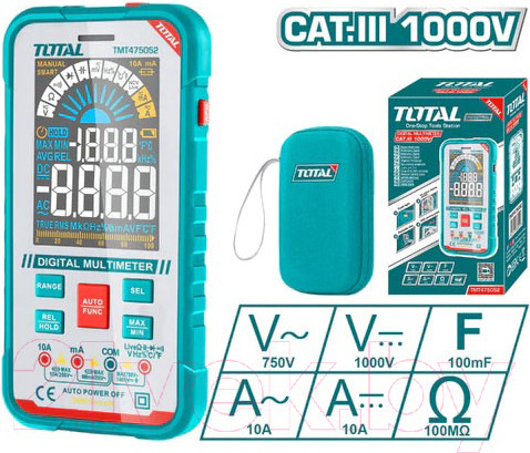 Изображение товара Мультиметр цифровой TOTAL TMT475052