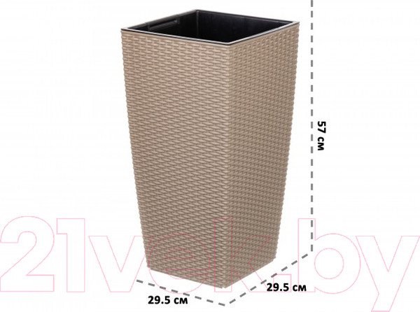 Изображение товара Кашпо El Casa Камелия / 640378 (серый/коричневый)