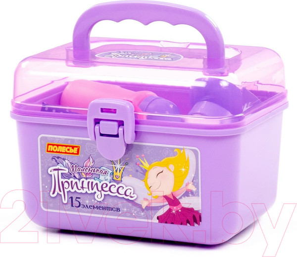Изображение товара Набор аксессуаров для девочек Полесье Маленькая принцесса №12 в чемоданчике / 92458 (15 элементов)