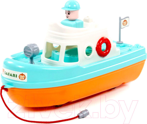 Изображение товара Катер игрушечный Полесье Спасатель / 93851 (бирюзовый)