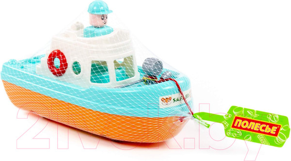 Изображение товара Катер игрушечный Полесье Спасатель / 93851 (бирюзовый)