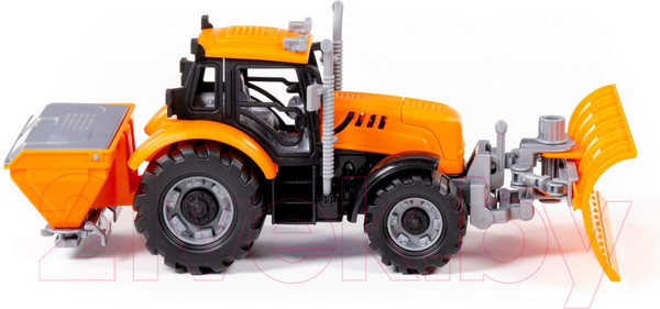 Изображение товара Трактор игрушечный Полесье Прогресс Снегоуборочный инерционный / 91772 (оранжевый)