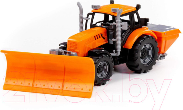 Изображение товара Трактор игрушечный Полесье Прогресс Снегоуборочный инерционный / 91772 (оранжевый)