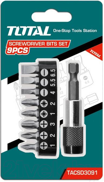 Изображение товара Набор бит TOTAL TACSD3091 (9шт)