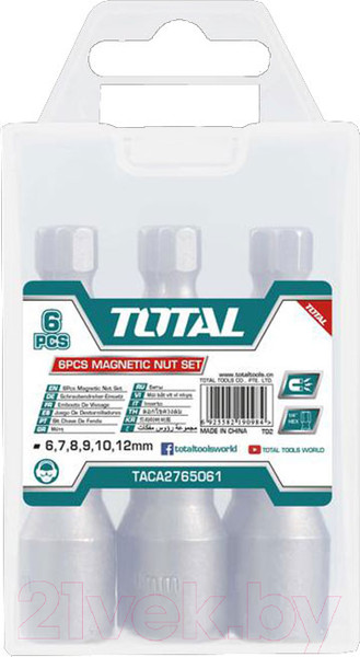 Изображение товара Набор головок слесарных TOTAL TAC2765061 (6шт)
