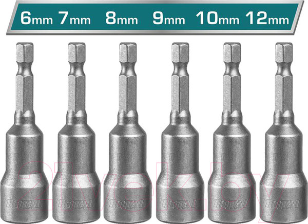 Изображение товара Набор головок слесарных TOTAL TAC2765061 (6шт)