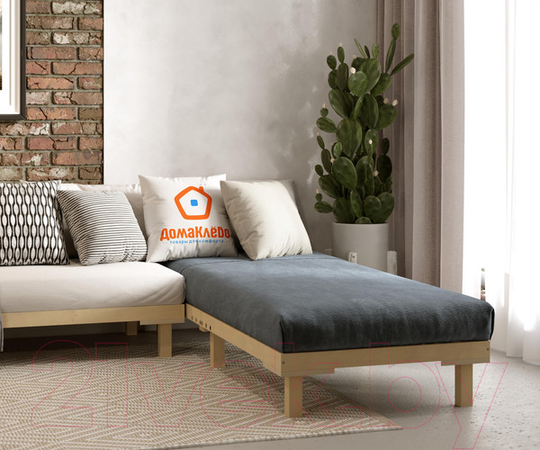 Изображение товара Односпальная кровать Домаклево Канапе 90x200 (береза)