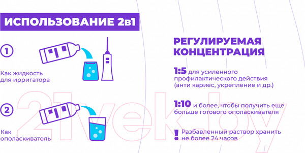 Изображение товара Жидкость для ирригатора Waterdent Утренний детокс (500мл)