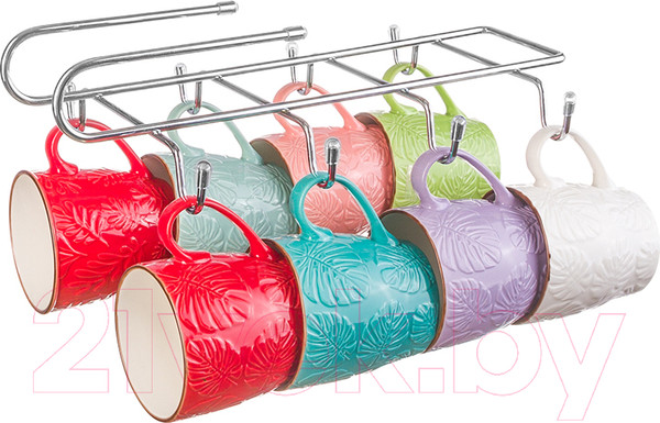 Изображение товара Держатель для кружек El Casa 240076 (серебристый)