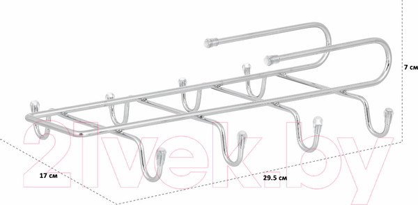 Изображение товара Держатель для кружек El Casa 240076 (серебристый)