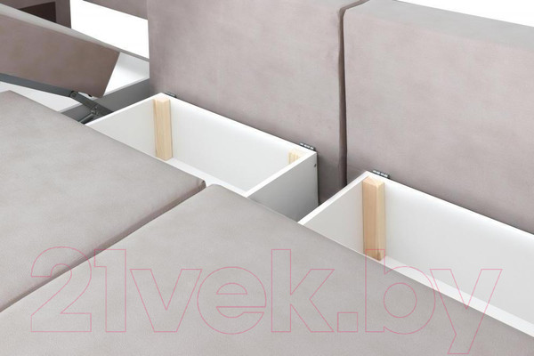 Изображение товара Диван угловой Мебельград Неаполь-2 Стандарт левый (аура темно-бежевый)