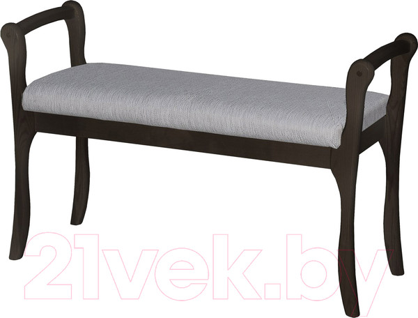 Изображение товара Банкетка Мебелик Мягкая с подлокотниками (серый/венге)