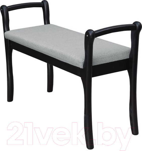 Изображение товара Банкетка Мебелик Мягкая с подлокотниками (серый/венге)