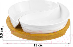 Изображение товара Менажница Elan Gallery Инь-Янь айсберг / 540349