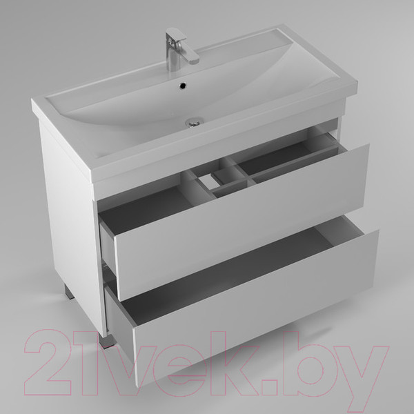 Изображение товара Тумба с умывальником Briz Элен Классик Фостер 100 / 227 03-08100-06 00 БЕЛ