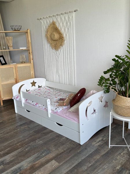 Изображение товара Кровать-тахта детская Мебель детям Ночь 80x170 Н-80 (белый)