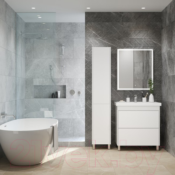 Изображение товара Тумба с умывальником Briz Риччи Фостер 70 / 360 03-08070-06 00 БЕЛ