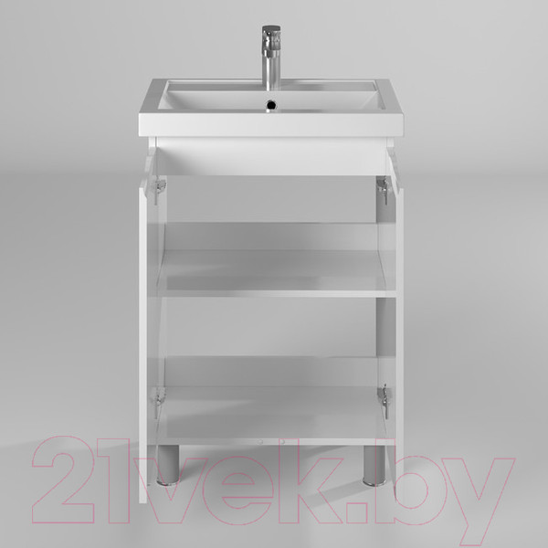 Изображение товара Тумба с умывальником Briz Мальта Фостер 60 / 365 03-02060-06 00 БЕЛ